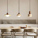 Axyaa Wabi Sabi Stone Pendant Light: Retro LED Bedside Lighting for Home Decor