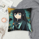 Axyaa Decorative Mist Hashira Pillowcase 45x45cm Cozy Polyester Cover
