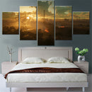 Axyaa 5-Piece Boobie Games Landscape Wall Art Set for Home Decor & Living Room