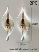 Axyaa LED Wall Sconce: Modern Design, Lustre Interior Lights, Gold/Black, Bedroom Mood Light