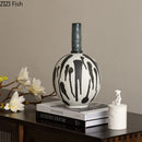 Modern Ink Wash Ceramic Vase for Stylish Home Decor by Axyaa