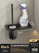 Axyaa Black Aluminum Towel Rack Holder 40-60CM Folding with Hook