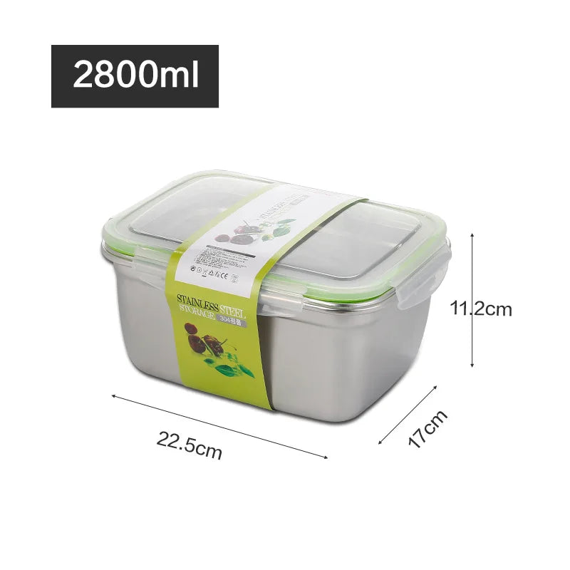 Axyaa Stainless Steel Fresh-keeping Lunch Box with Leak Proof Lid