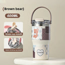 Axyaa Stainless Steel Vacuum Insulation Cup with Straw, Large & Portable