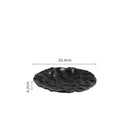 Axyaa Ceramic Salad Plate with Frosted Texture, Shallow Design - Artistic Tableware