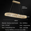Axyaa Luxury Gold Metal Crystal LED Pendant Chandeliers for Home, Restaurant, Hotel