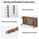 Axyaa 62" Farmhouse Wood Patio Dining Table, Seats 4-6, Indoor/Outdoor Picnic Table
