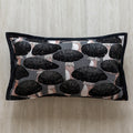 Axyaa Slub Woven Texture Pillow Cover in Black Brown for Living Room Sofa Bed
