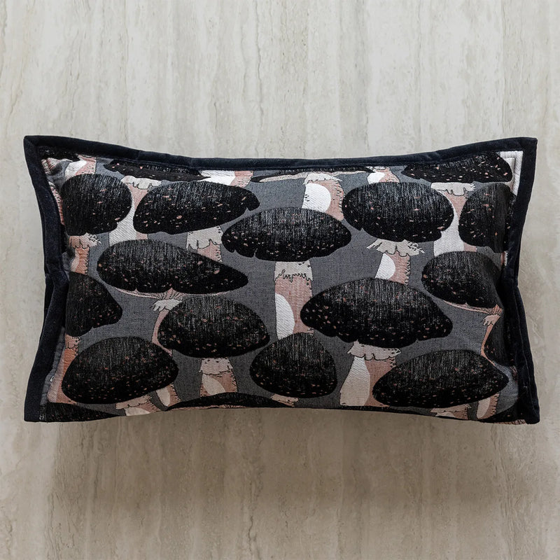 Axyaa Slub Woven Texture Pillow Cover in Black Brown for Living Room Sofa Bed