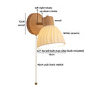 Axyaa Ceramic Wood LED Wall Light Interior Fixture for Living Room Kitchen