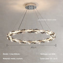 Axyaa Crystal LED Pendant Chandelier, Dimmable Modern Chrome Hanging Light