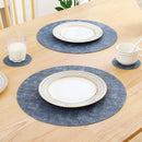 Axyaa Round Waterproof Placemats Set - Non-slip & Heat Resistant Mats