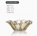 Axyaa Crystal Glass Fruit Plate: Premium Snacks & Dried Fruit Pot for Living Room