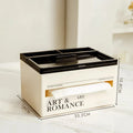 Axyaa Tissue Box Holder Organizer Living Room Coffee Table Remote Control Storage Rack