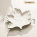 Axyaa Ceramic Maple Leaf Plate for Snacks & Jewelry Storage