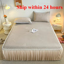 Axyaa Ice Silk Bedspread Set: Summer Bed Skirt with Lace Details