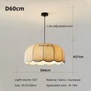 Axyaa Wavy Fabric Pendant Light: Nordic Style Chandelier for Bedroom & Restaurant decor