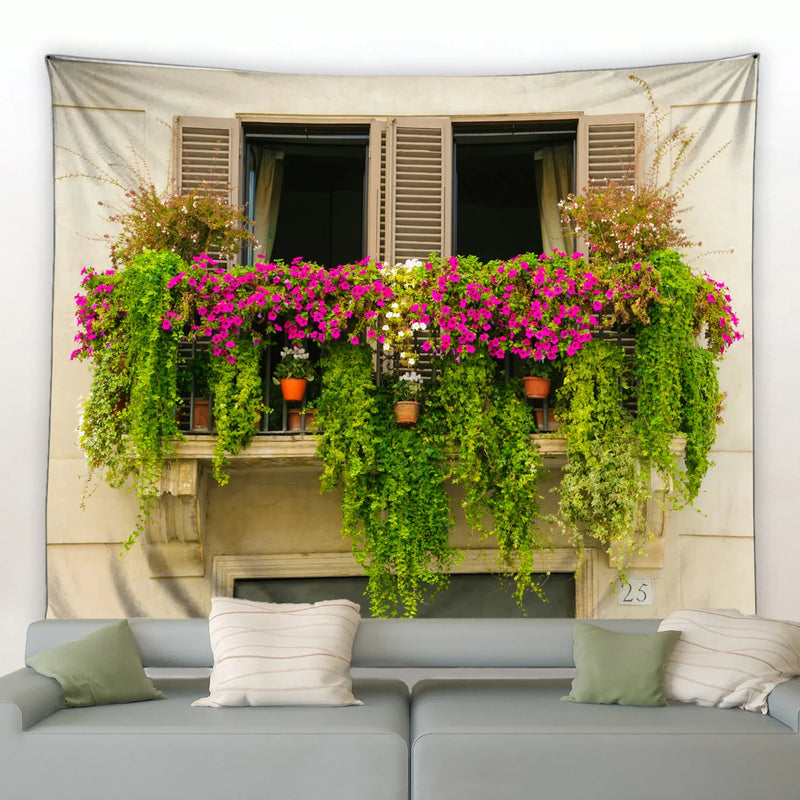 Axyaa 3D Flower Wall Tapestry Garden Poster for Living Room Bedroom Decor