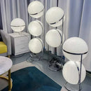 Nordic Silver Metal Floor Lamp by Axyaa - Modern LED Standing Light for Living Room
