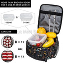 Axyaa Insulated Forest Mushrooms Lunch Bag: Portable Thermal Meal Tote for Travel & Picnic.