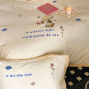 Axyaa Brushed Cotton Bedding Set with Sheets and Pillowcases