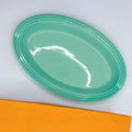 Axyaa French Rainbow Ceramic Elliptical Plate 25cm - Light Stoneware Shallow Dish