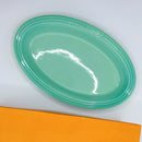 Axyaa French Rainbow Ceramic Elliptical Plate 25cm - Light Stoneware Shallow Dish