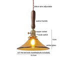 Axyaa Modern Ceramic Walnut Copper LED Pendant Light Chandelier