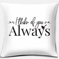 Axyaa Geometric Print Cushion Cover, Black and White, Square Pillowcase