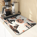 Axyaa Halloween Head Absorbent Drain Pad for Kitchen, Bathroom, and Tableware