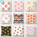 Peachy Pink Pattern Cushion Cover 45X45CM for Sofa Decor by Axyaa
