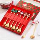 Axyaa Cartoon Santa Claus Spoon & Fork Set in Gift Box