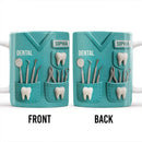 Axyaa Personalized Dentist Coffee Cup with Name & Logo, 11oz Ceramic Water Mug