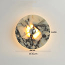 Axyaa Marble LED Wall Sconce Round Indoor Lamp for Home Decor