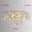 Axyaa Crystal Chandelier Pendant Light for Living & Dining Room Luxe Décor