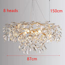 Axyaa Crystal Chandelier Pendant Light for Living and Dining Room