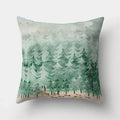 Axyaa Minimalist Spring Tree Landscape Pillow Cover - Bear Penguin Cartoon Animal Pillowcase