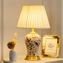 Axyaa Chinese Ceramic Bird Table Lamp European Style Living Room Bedroom Decor