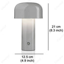 Axyaa Mushroom Table Lamp: Wireless Touch USB Rechargeable Night Light