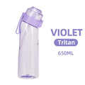 Axyaa 650ml Flavored Water Bottle: Sports Alr Up Drinking Cup with Fruit Fragrance Pods
