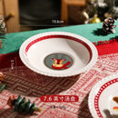 Axyaa Christmas Ceramic Dim Sum Plate - Creative Holiday Gift