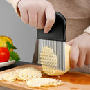Axyaa Crinkle Cut Knife Chopper French Fry Maker - Stainless Steel Vegetable Slicer