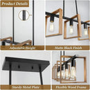 Axyaa Wooden Iron Art Chandelier for Bar Restaurant Room Decor