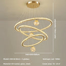 Axyaa Modern LED Pendant Lights | Luxury Foyer Chandelier for Villa Stairs