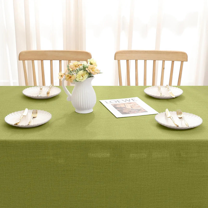 Axyaa Solid Color Linen Tablecloth for Home, Banquet, Parties - Washable & Stylish