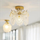 Axyaa Carved Glass Pearl Chandelier for Dining Room, Living Room, Bedroom, Study, Balcony