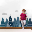 Axyaa Adventure Mountain Woodland Decal: Removable Wall Sticker for Nursery Playroom