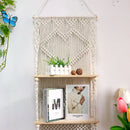 Nordic Macrame Tapestry Shelf for Bedroom Wall Decor by Axyaa