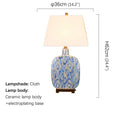 Axyaa Retro Ceramic Table Lamp for Home and Office - American Design