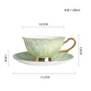 Axyaa Marble Ceramic Afternoon Tea Set Luxury Coffee Mug Home Decor Drinking Set